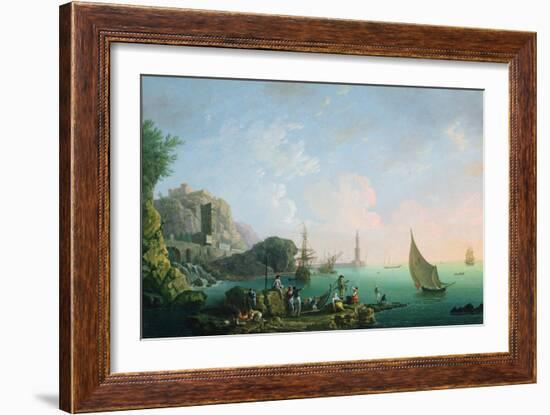 Italian Port Scene (Sunset)-Thomas Patch-Framed Giclee Print