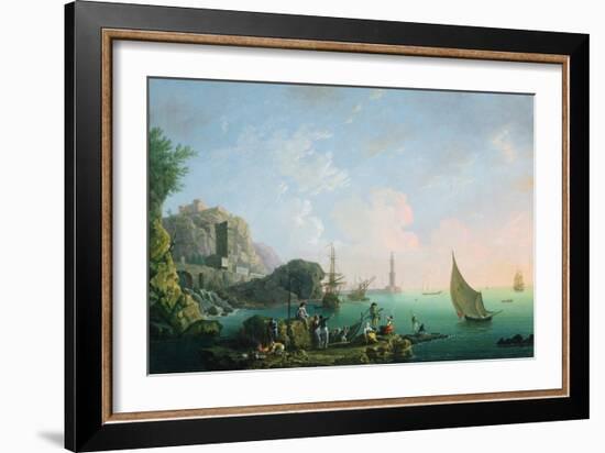 Italian Port Scene (Sunset)-Thomas Patch-Framed Giclee Print