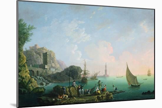 Italian Port Scene (Sunset)-Thomas Patch-Mounted Giclee Print