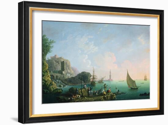 Italian Port Scene (Sunset)-Thomas Patch-Framed Giclee Print