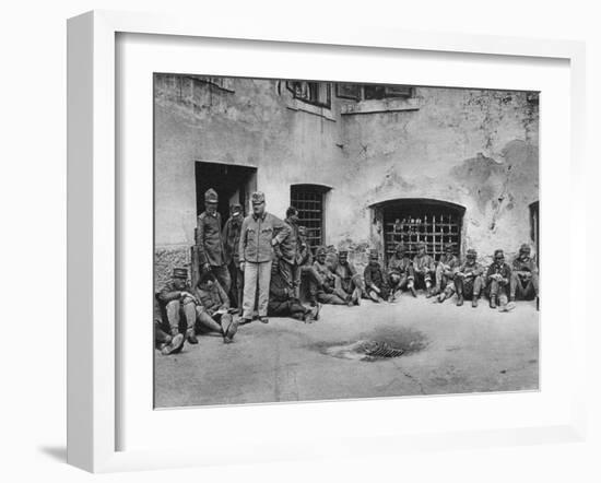 Italian Prisoners in Ljubljana (Laibac) Castle, World War I, 1915-null-Framed Giclee Print