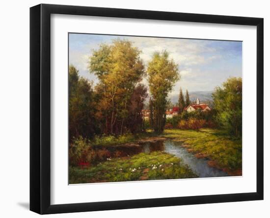 Italian River Bend-Hulsey-Framed Art Print