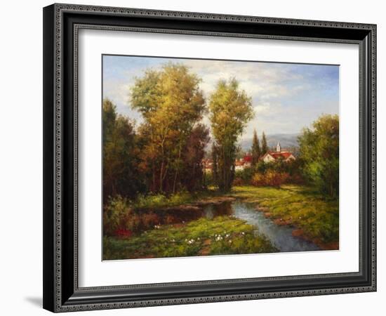 Italian River Bend-Hulsey-Framed Art Print