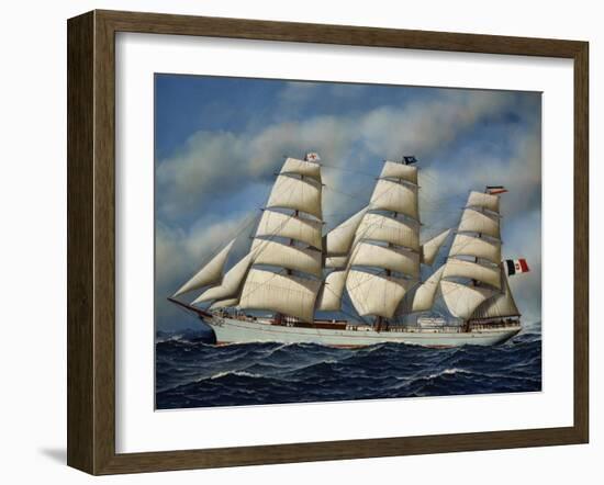 Italian Sailing Ship Maria Teresa, Shipowner Pietro Milesi, 1901-Antonio Jacobsen-Framed Giclee Print