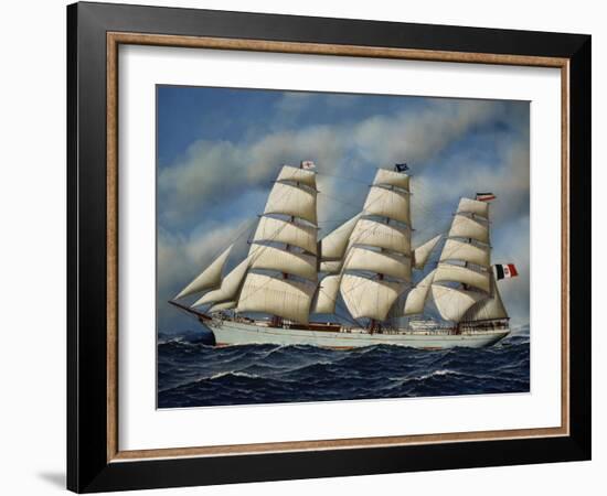 Italian Sailing Ship Maria Teresa, Shipowner Pietro Milesi, 1901-Antonio Jacobsen-Framed Giclee Print