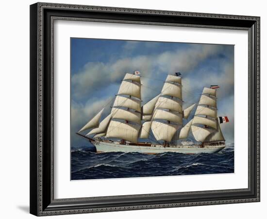 Italian Sailing Ship Maria Teresa, Shipowner Pietro Milesi, 1901-Antonio Jacobsen-Framed Giclee Print