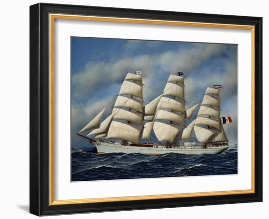 Italian Sailing Ship Maria Teresa, Shipowner Pietro Milesi, 1901-Antonio Jacobsen-Framed Giclee Print