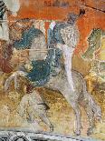 The Month of February, Detail of a Knight at a Tournament, C.1400 (Fresco)-Italian School-Giclee Print
