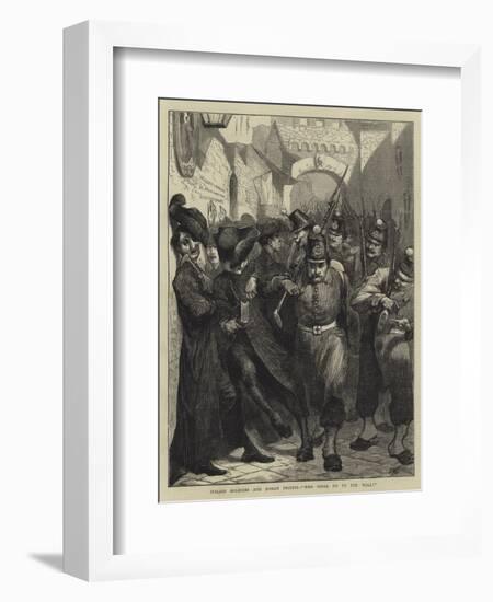 Italian Soldiers and Roman Priests, Who Shall Go to the Wall?-Edward John Gregory-Framed Giclee Print