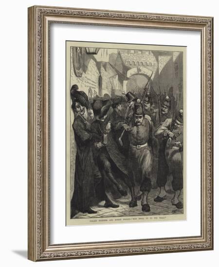 Italian Soldiers and Roman Priests, Who Shall Go to the Wall?-Edward John Gregory-Framed Giclee Print