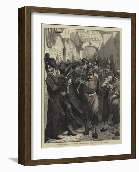 Italian Soldiers and Roman Priests, Who Shall Go to the Wall?-Edward John Gregory-Framed Giclee Print