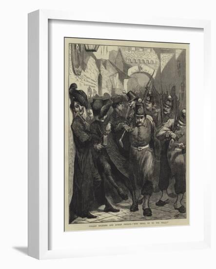 Italian Soldiers and Roman Priests, Who Shall Go to the Wall?-Edward John Gregory-Framed Giclee Print