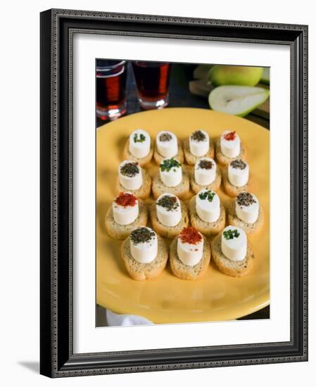 Italian Starters with Cheese and Pot Herbs, Italy, Europe-Tondini Nico-Framed Photographic Print