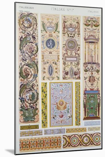 Italian Style Decoration, Plate LXXXVI from Grammar of Ornament-Owen Jones-Mounted Giclee Print