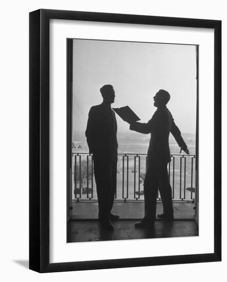 Italian Teacher Singing to His American Student-null-Framed Photographic Print