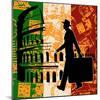 Italian Travel Flyer-Petrafler-Mounted Art Print