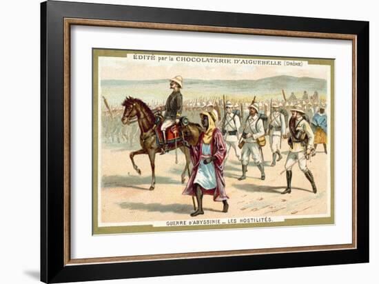 Italian Troops on the March, First Italo-Ethiopian War, 1896-null-Framed Giclee Print
