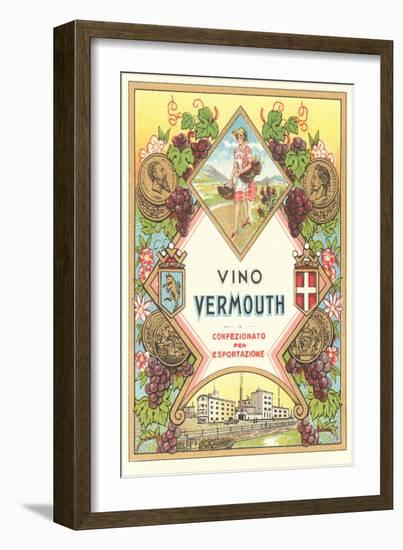 Italian Vermouth Label-null-Framed Art Print