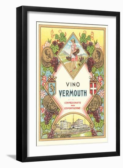 Italian Vermouth Label-null-Framed Art Print