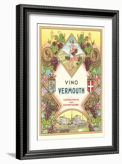Italian Vermouth Label-null-Framed Art Print