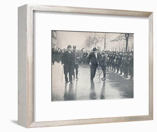 Italian veteran,General Ricciotti Garibaldi, at a review of French recruits in Paris, c1914-Unknown-Framed Photographic Print