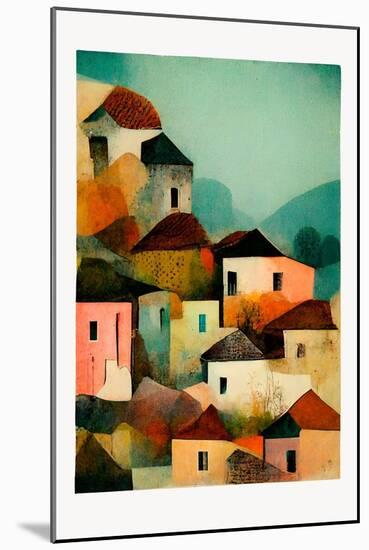 Italian Village-Treechild-Mounted Giclee Print