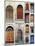 Italian Wooden Doors Collage-Dorothy Berry-Lound-Mounted Giclee Print