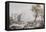 Italianate Landscape with Travellers, No.1 (W/C on Paper)-Paul Sandby-Framed Premier Image Canvas