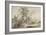 Italianate Landscape with Travellers No.2, C.1760 (W/C, Pen and Grey Ink over Graphite)-Paul Sandby-Framed Giclee Print