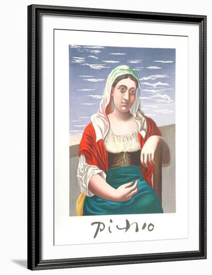 Italienne d'Apres Une Photographie-Pablo Picasso-Framed Collectable Print