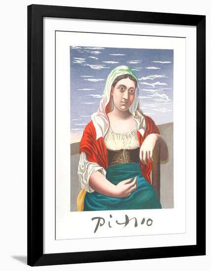 Italienne d'Apres Une Photographie-Pablo Picasso-Framed Collectable Print