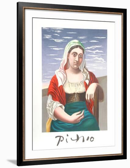 Italienne d'Apres Une Photographie-Pablo Picasso-Framed Collectable Print