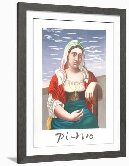 Italienne d'Apres Une Photographie-Pablo Picasso-Framed Collectable Print