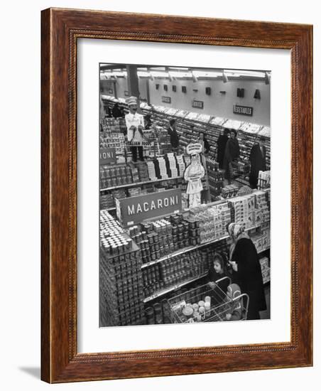 Italo-American Foods in Supermarket-Ralph Morse-Framed Photographic Print