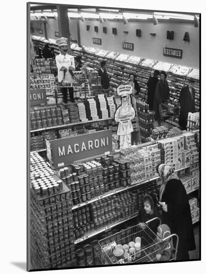 Italo-American Foods in Supermarket-Ralph Morse-Mounted Photographic Print