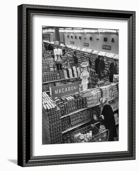 Italo-American Foods in Supermarket-Ralph Morse-Framed Photographic Print