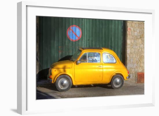 Italy, Amalfi, Old Fiat parked in a no parking zone.-Terry Eggers-Framed Photographic Print