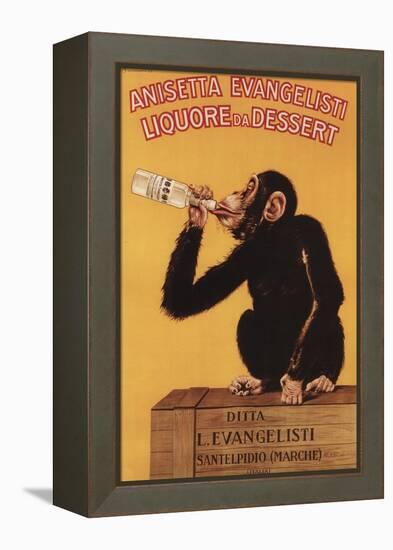 Italy - Anisetta Evangelisti Liquore da Dessert Promotional Poster-Lantern Press-Framed Stretched Canvas