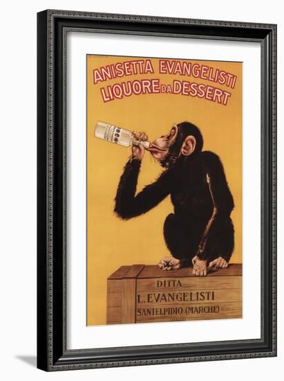 Italy - Anisetta Evangelisti Liquore da Dessert Promotional Poster-Lantern Press-Framed Art Print