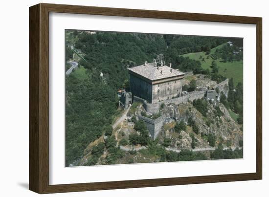 Italy, Aosta Valley, Castle of Verres, Aerial View-null-Framed Giclee Print