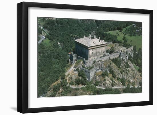 Italy, Aosta Valley, Castle of Verres, Aerial View-null-Framed Giclee Print