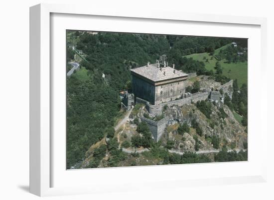 Italy, Aosta Valley, Castle of Verres, Aerial View-null-Framed Giclee Print