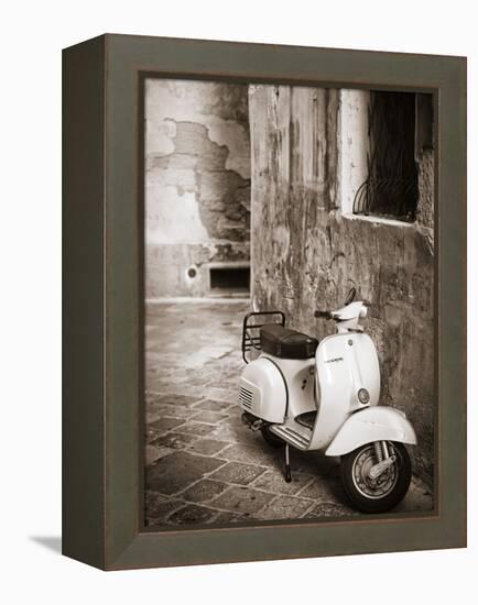 Italy, Apulia, Lecce District, Salentine Peninsula, Salento, Lecce, Vespa Scooter-Francesco Iacobelli-Framed Premier Image Canvas