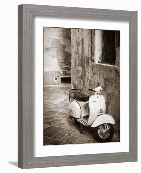 Italy, Apulia, Lecce District, Salentine Peninsula, Salento, Lecce, Vespa Scooter-Francesco Iacobelli-Framed Photographic Print