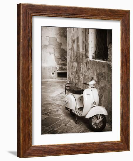 Italy, Apulia, Lecce District, Salentine Peninsula, Salento, Lecce, Vespa Scooter-Francesco Iacobelli-Framed Photographic Print