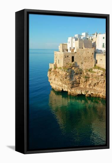 Italy, Apulia, Polignano a Mare. Old village on a cliff.-Michele Molinari-Framed Premier Image Canvas