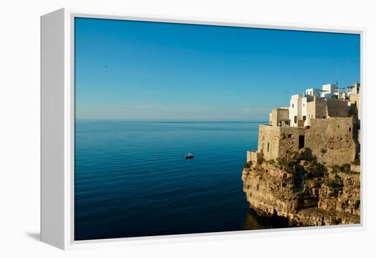 Italy, Apulia, Polignano a Mare. Old village over the cliff.-Michele Molinari-Framed Premier Image Canvas