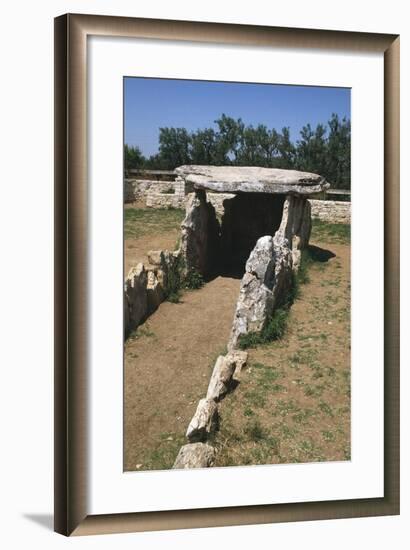 Italy, Apulia, Surroundings of Bisceglie, Bari Province, Chianca Dolmen-null-Framed Giclee Print