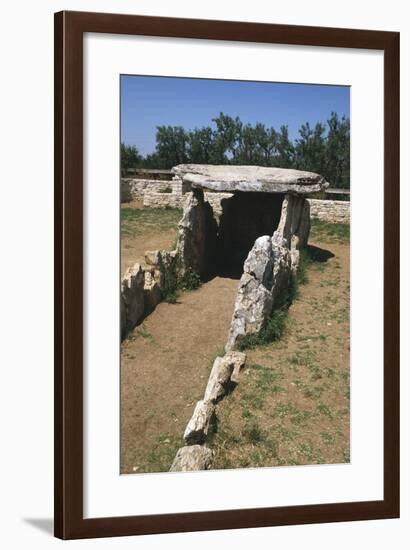 Italy, Apulia, Surroundings of Bisceglie, Bari Province, Chianca Dolmen-null-Framed Giclee Print