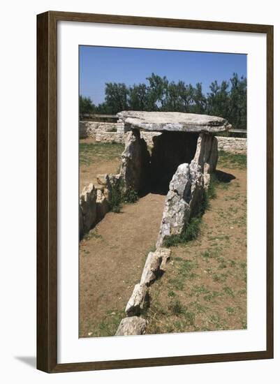 Italy, Apulia, Surroundings of Bisceglie, Bari Province, Chianca Dolmen-null-Framed Giclee Print